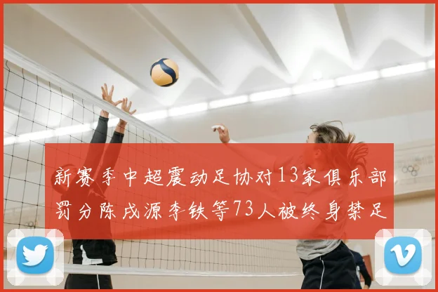 新赛季中超震动足协对13家俱乐部罚分陈戌源李铁等73人被终身禁足